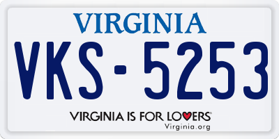 VA license plate VKS5253