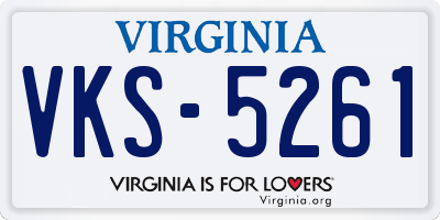 VA license plate VKS5261