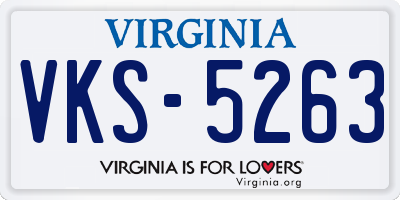 VA license plate VKS5263