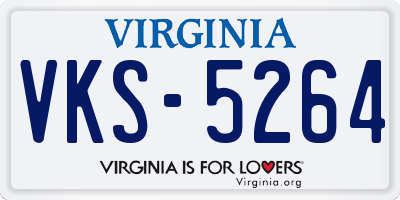 VA license plate VKS5264