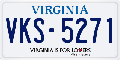 VA license plate VKS5271