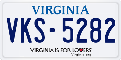 VA license plate VKS5282