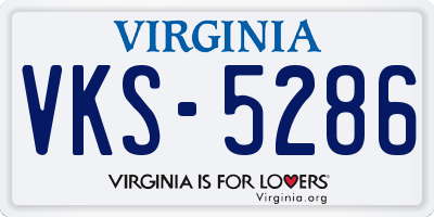VA license plate VKS5286