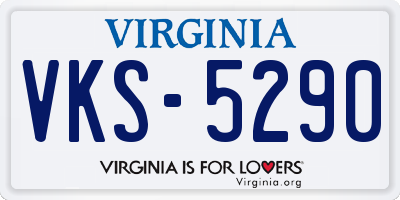VA license plate VKS5290