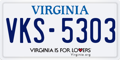 VA license plate VKS5303