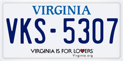 VA license plate VKS5307