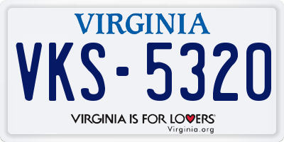 VA license plate VKS5320