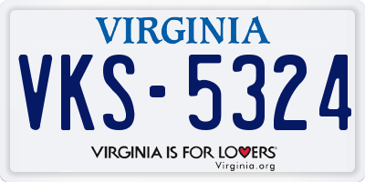 VA license plate VKS5324
