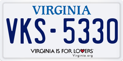 VA license plate VKS5330