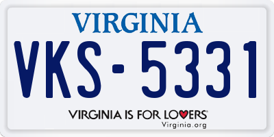 VA license plate VKS5331