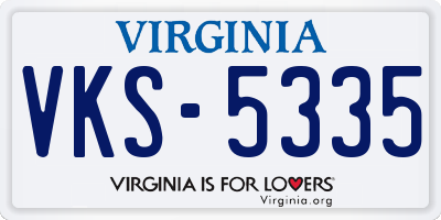 VA license plate VKS5335