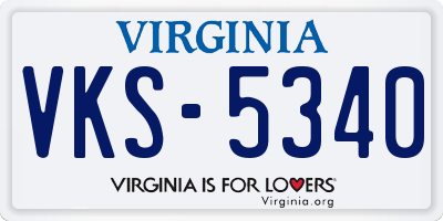 VA license plate VKS5340