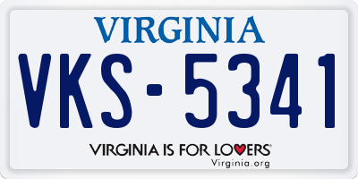 VA license plate VKS5341