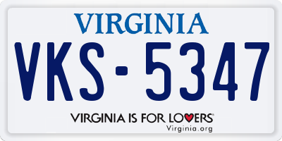 VA license plate VKS5347