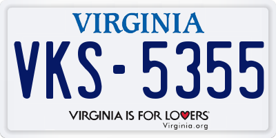 VA license plate VKS5355