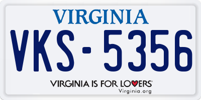 VA license plate VKS5356