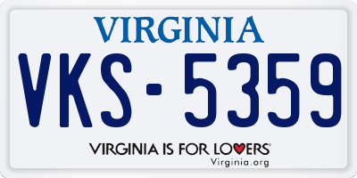 VA license plate VKS5359