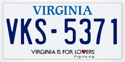VA license plate VKS5371