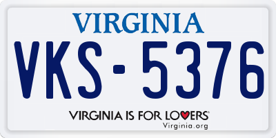 VA license plate VKS5376