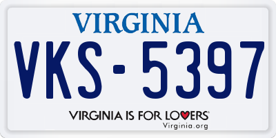 VA license plate VKS5397