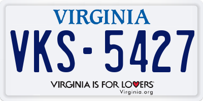 VA license plate VKS5427