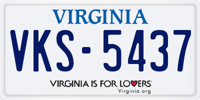 VA license plate VKS5437