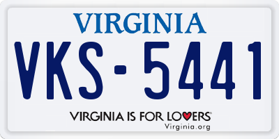 VA license plate VKS5441