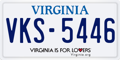 VA license plate VKS5446