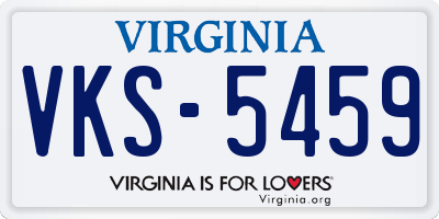 VA license plate VKS5459
