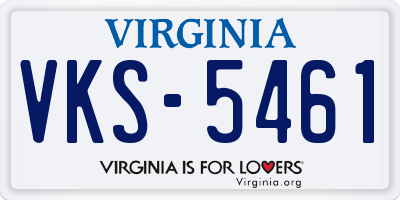 VA license plate VKS5461