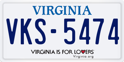 VA license plate VKS5474