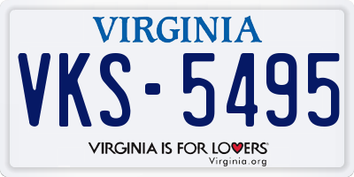 VA license plate VKS5495