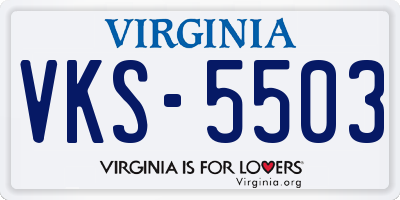 VA license plate VKS5503