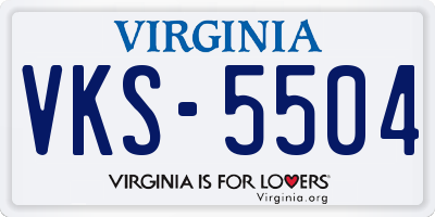 VA license plate VKS5504