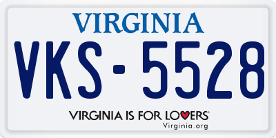 VA license plate VKS5528
