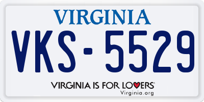 VA license plate VKS5529