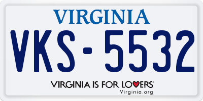 VA license plate VKS5532