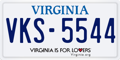 VA license plate VKS5544