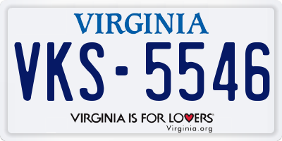 VA license plate VKS5546