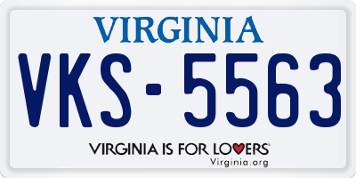 VA license plate VKS5563