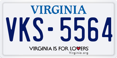 VA license plate VKS5564