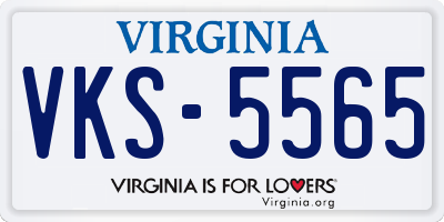 VA license plate VKS5565