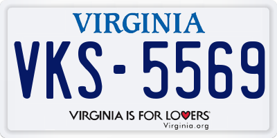 VA license plate VKS5569