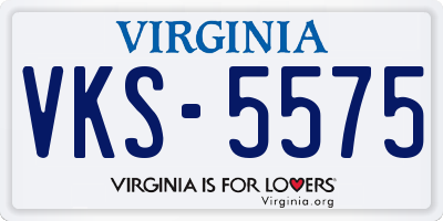 VA license plate VKS5575