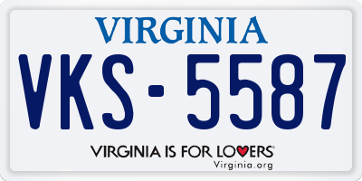 VA license plate VKS5587