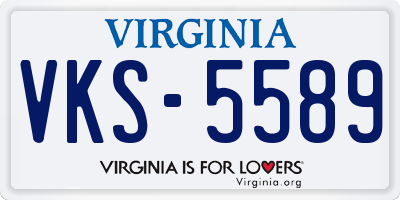 VA license plate VKS5589