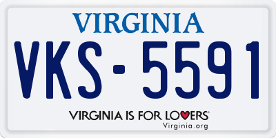 VA license plate VKS5591