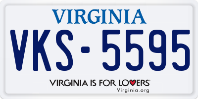 VA license plate VKS5595
