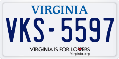 VA license plate VKS5597