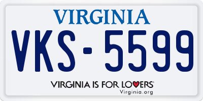 VA license plate VKS5599